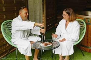 Collation offerte après le bain nordique Crédit photo: Laura Vergne