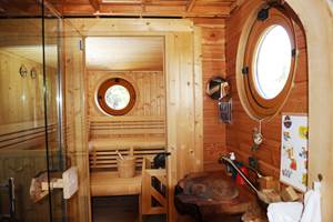 Roulotte-sauna PELAGOS vue mer