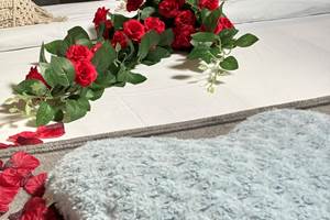 le lit et ses pétales de roses