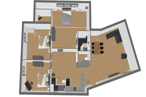 plan vue du dessus / plan top view