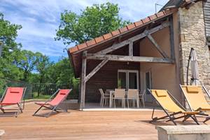 Gite du Causse Loubressac Terrasse couverte