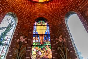 La copie du superbe vitrail Art Déco