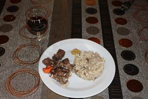 risotton et boeuf bourguignon