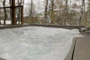 Spa privatif chauffé en hiver à 38 °C