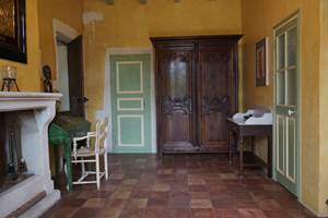 Maison en Provence de charme  - Chambre ocre jaune  - Lapalud - Vaucluse