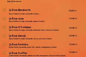 Carte pizza