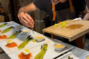 Asperges sauce à l'orange carottes rapées bis