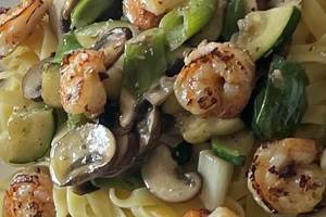 hoofdgerecht pasta garnalen