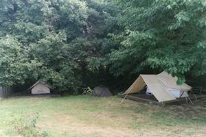 Aire de bivouac a` l'ombre des che^nes