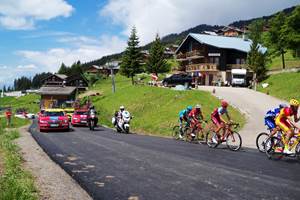 Criterium du Dauphiné libéré 2018 devant le chalet