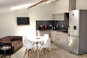 Séjour cuisine du deuxième étage