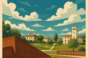 poster oradour sur glane pour le clos des hirondelles en limousin