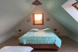 Coucher de soleil vu de la chambre turquoise