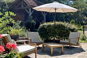 Terrasse Gîte La Blanchie Haute