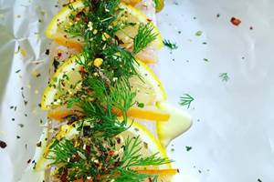 Kergroaz Maner Ile de Bréhat Côte de Granit Rose Table d'Hôtes Papillote dos de cabillaud