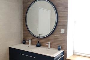photo sdb étage meuble miroir