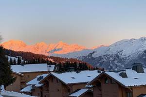Mont blanc le soir vu de votre balcon