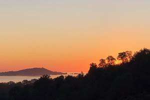 coucher de soleil depuis la terrasse