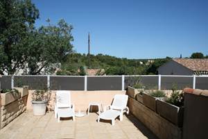 Terrasse privative - vue sur garrigue