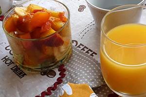 Hum....la délicieuse salade de fruits frais
