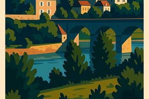 Poster Saint victurnien pour le clos des hirondelles en limousin