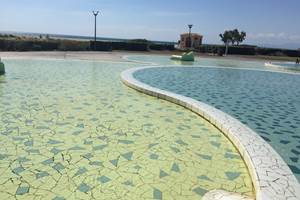 Miroir d'eau à Port Leucate