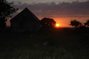 Coucher de soleil au manoir LE BREUIL