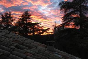 Vue de la chambre Alpine au Cellier des Amis dans les Alpes de Haute Provence