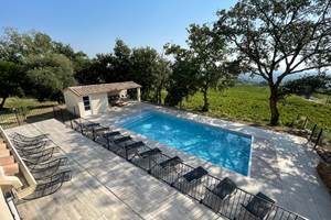 Maison vacances piscine chauffée Gard Rhodanien