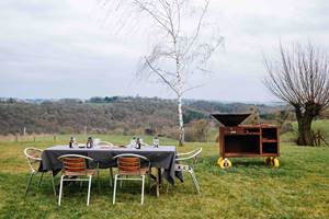 Jardin et terrasse avec vue panoramique sur le Pays de Herve