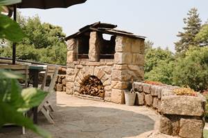 Barbecue en pierre double foyer