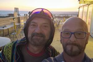 Yves et Patrick à la plage naturiste de Ondres