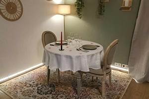 Table Romantique dressée Gîte Nid d' Etoiles