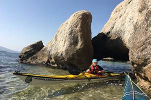 Abbartello kayak Corse, grotte de Vetricella à Propriano