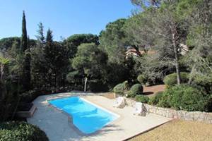piscine et jardin vus de l'étage