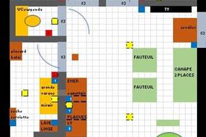 plan gîte 50m² + terrasse 20m²