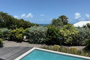 Iguane House villas & Micro Spa Villa Corail piscine et vue mer