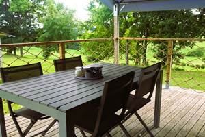 Terrasse couverte avec vue