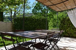 La terrasse privative du gîte