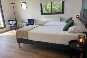 Villa Emeraude   chambre Emeraude avec lits séparés