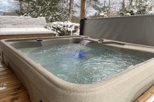 Spa privatif en hiver chauffé à 38°C
