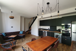 Salon cuisine équipée