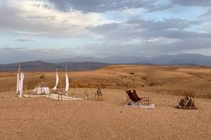 diner dans le désert d'Agafay