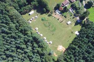 A birds eye view of the site