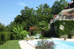 Villa Ric - terrasse vue vallée Dordogne - piscine chauffée