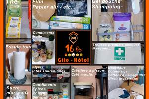 CAFE-THE-CONDIMENTS-PRODUITS HYGIENE-16 BIS GITE HOTEL