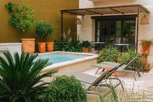 3 BD piscine au coeur de la cour jardin de Marcelle en Camargue