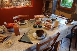 Petit déjeuner composé à base de produits locaux