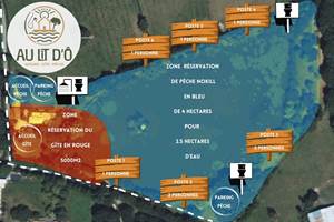 Plan de Masse du Gîte et Location de Pêche No-kill