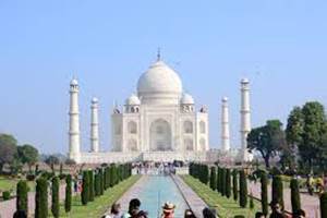 Agra, vue du Taj Mahal